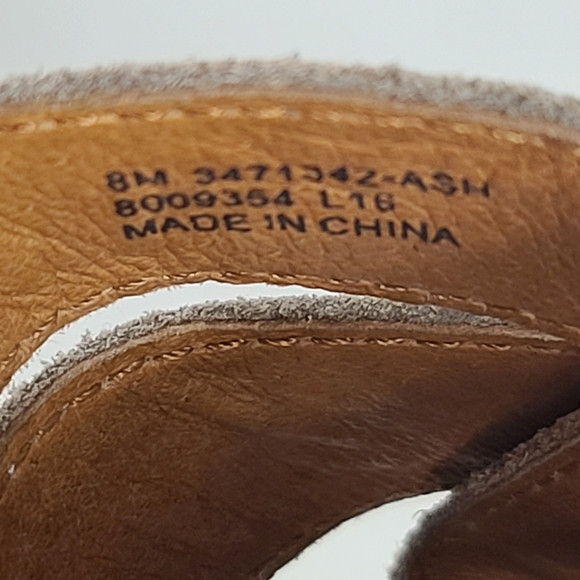 Frye Carla Suede Criss Cross Slip-On Sandals in Ash - Picture 7 of 8